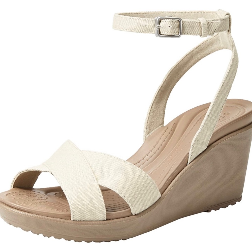 Crocs Women's Leigh II Adjustable Ankle Strap Wedge Sandal